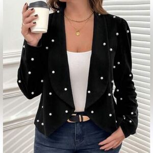 Tina Hagen Studded Cropped Jacket Size Small C25